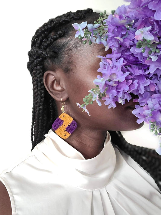 African Print Earrings