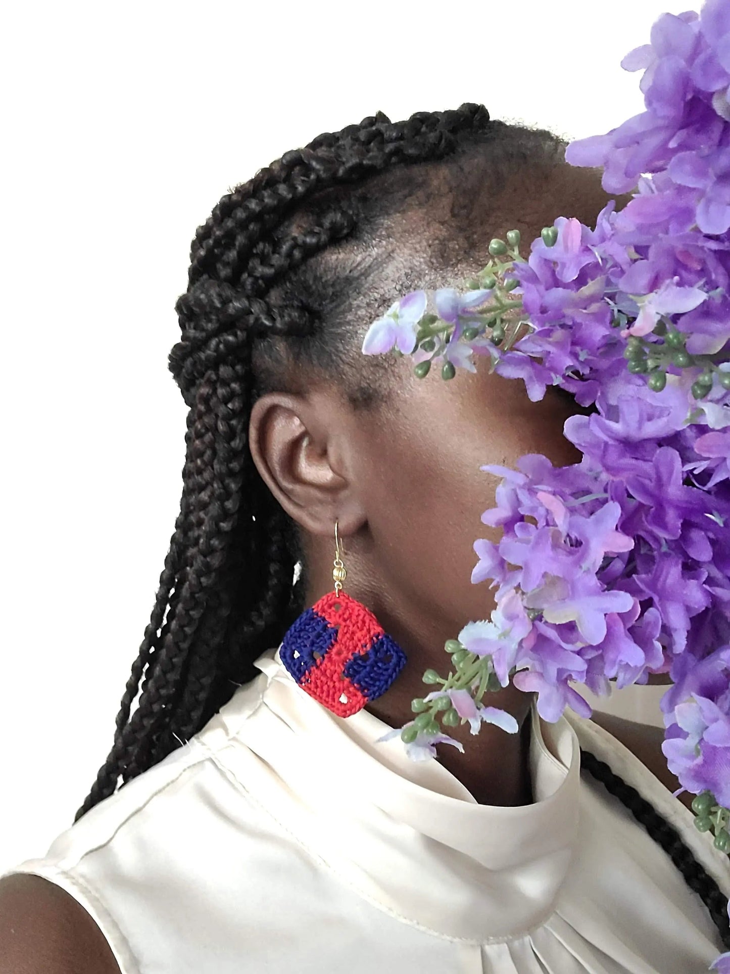 African Print Earrings